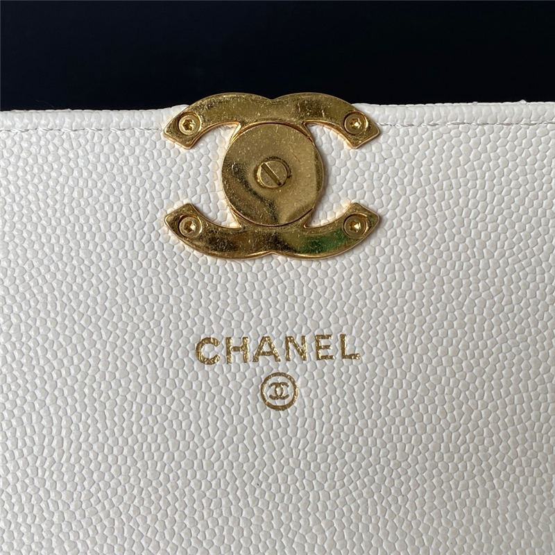 Chanel Wallet on Chain AP3021 Grained Calfskin & Gold-Tone Metal White A