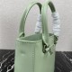 Prada Small brushed leather tote 1BA331 Green High