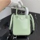 Prada Small brushed leather tote 1BA331 Green High