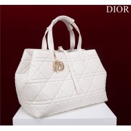 Dior LARGE SHOPPING TOTE Gold-Metal White High