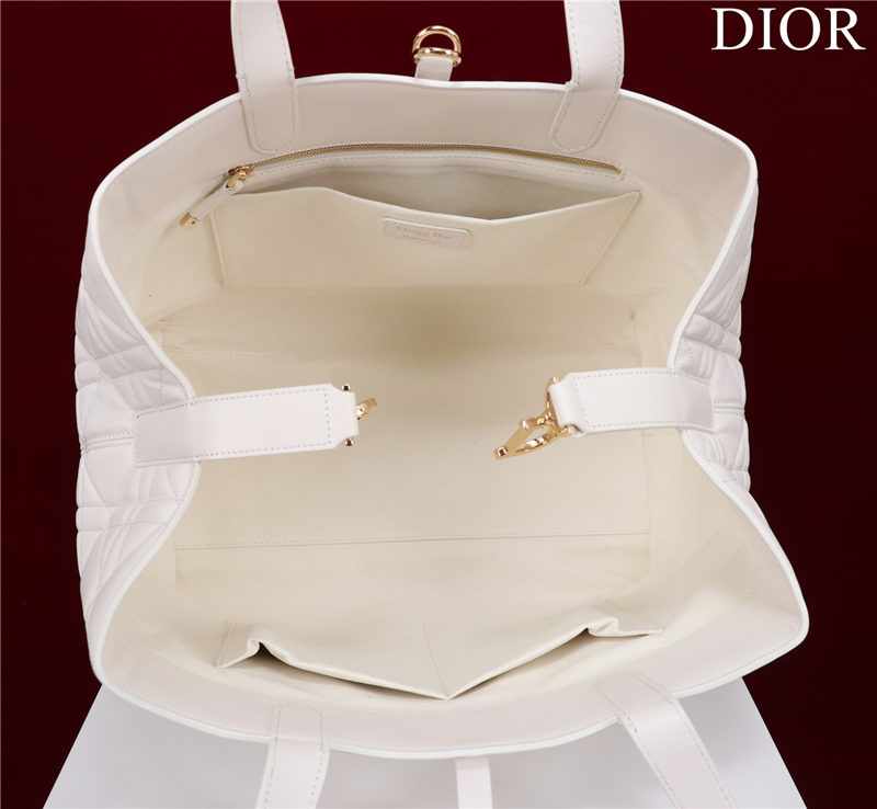 Dior LARGE SHOPPING TOTE Gold-Metal White High