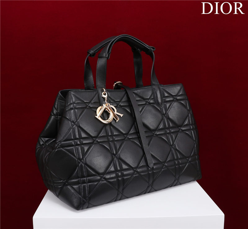 Dior LARGE SHOPPING TOTE Gold-Metal Black High