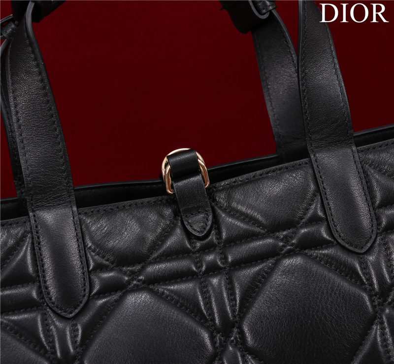 Dior LARGE SHOPPING TOTE Gold-Metal Black High