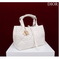 Dior SMALL SHOPPING TOTE Gold-Metal White High