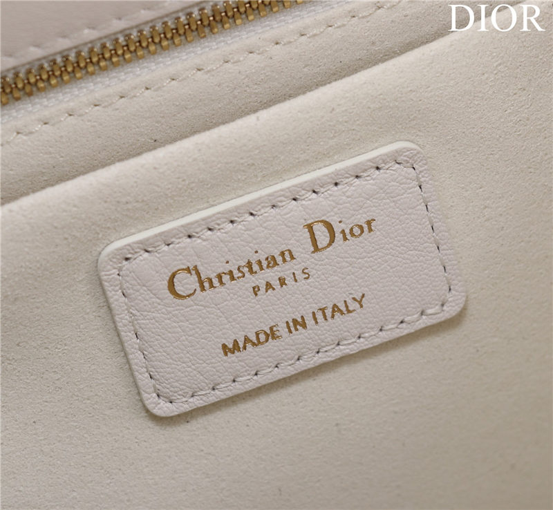 Dior SMALL SHOPPING TOTE Gold-Metal White High