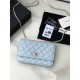 Chanel WALLET ON CHAIN AP2897 Lambskin & Gold-Tone Metal AP2897 Blue A