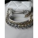 Chanel 19 WALLET ON CHAIN Shiny Lambskin, Gold/Silver-Tone & Ruthenium-Finish Metal White A