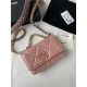 Chanel 19 WALLET ON CHAIN Shiny Lambskin, Gold/Silver-Tone & Ruthenium-Finish Metal Pink A