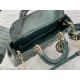 LADY D-JOY BAG MEDIUM Patent Cannage Calfskin Green High