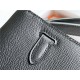 Hermes Kelly Depeches 25 Pouch Epsom Leather Black High