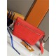 Louis Vuitton Montsouris Messenger Calf leather M23097 Orange-Red High