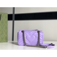 GG Marmont mini matelassé shoulder bag Purple 446744 High