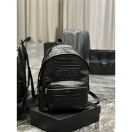 YSL CITY BACKPACK IN CROCODILE-EMBOSSED LEATHER High