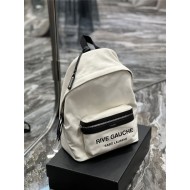 YSL CITY SMALL BACKPACK IN CANVAS, NYLON AND LEATHER High