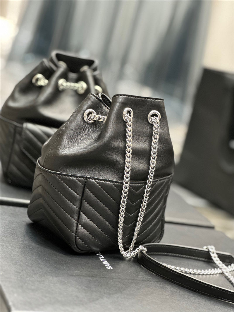 YSL JOE MINI BACKPACK IN Lambskin Black-Silver High