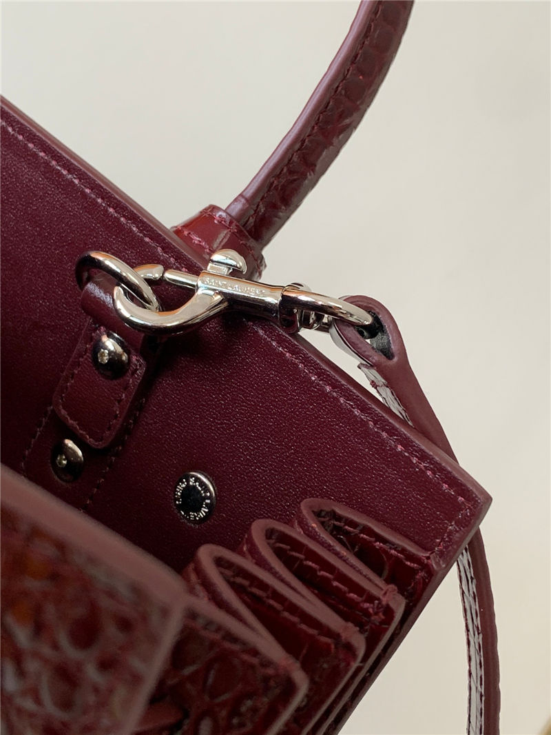 CLASSIC SAC DE JOUR NANO IN Crocodile Burgundy High