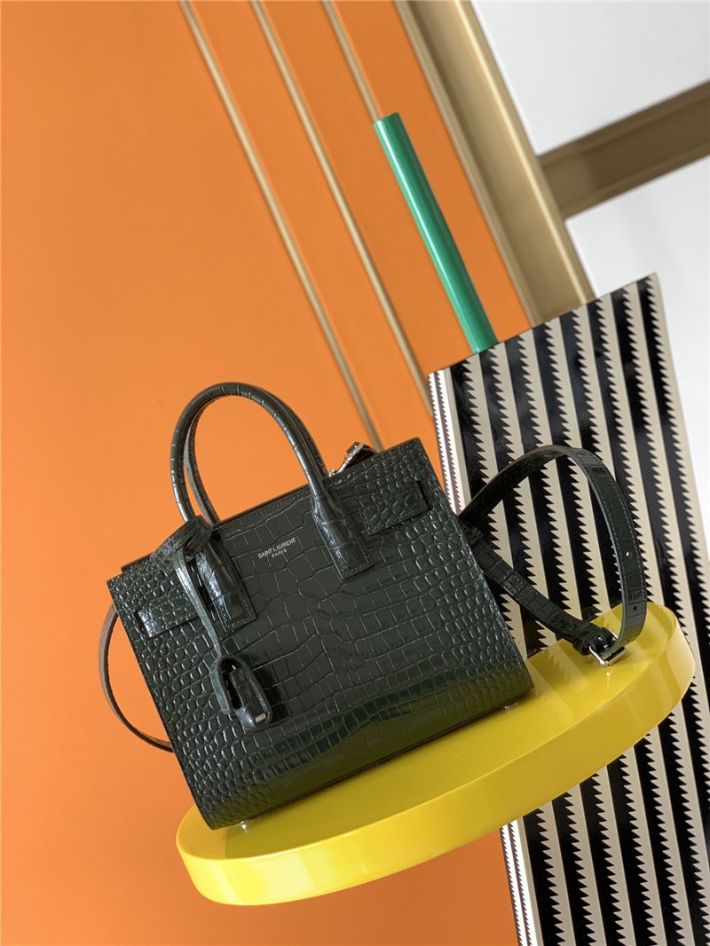 CLASSIC SAC DE JOUR NANO IN Crocodile Green High