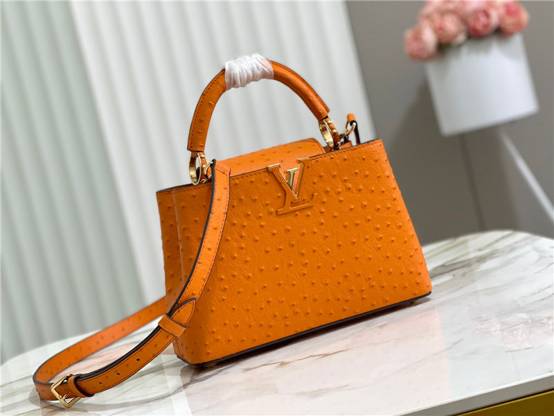 Louis Vuitton Capucines BB Ostrich leather M95393/M48865 Orange High