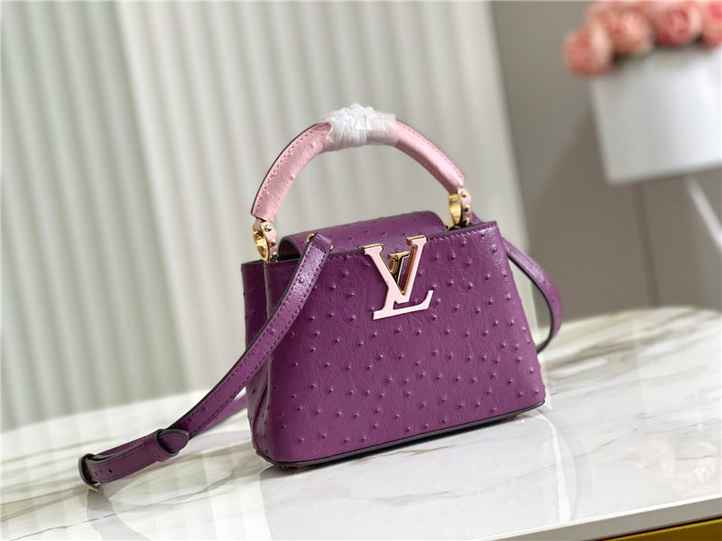 Louis Vuitton Capucines Mini Ostrich leather M95393/M48865 Purple High