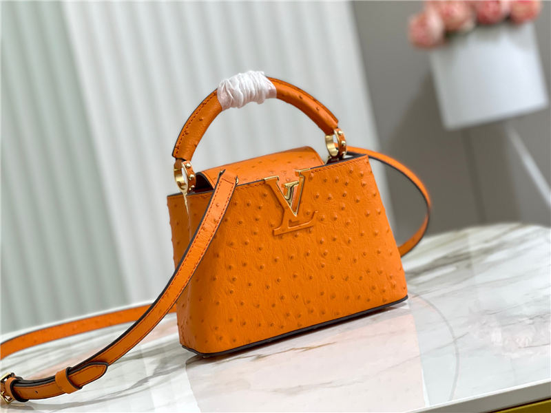 Louis Vuitton Capucines Mini Ostrich leather M95393/M48865 Orange High