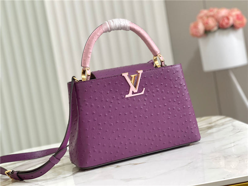 Louis Vuitton Capucines MM Ostrich leather M95393/M48865 Purple High