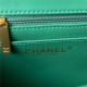 Supermini FLAP BAG Lambskin Gold-Metal AS1786 Green A