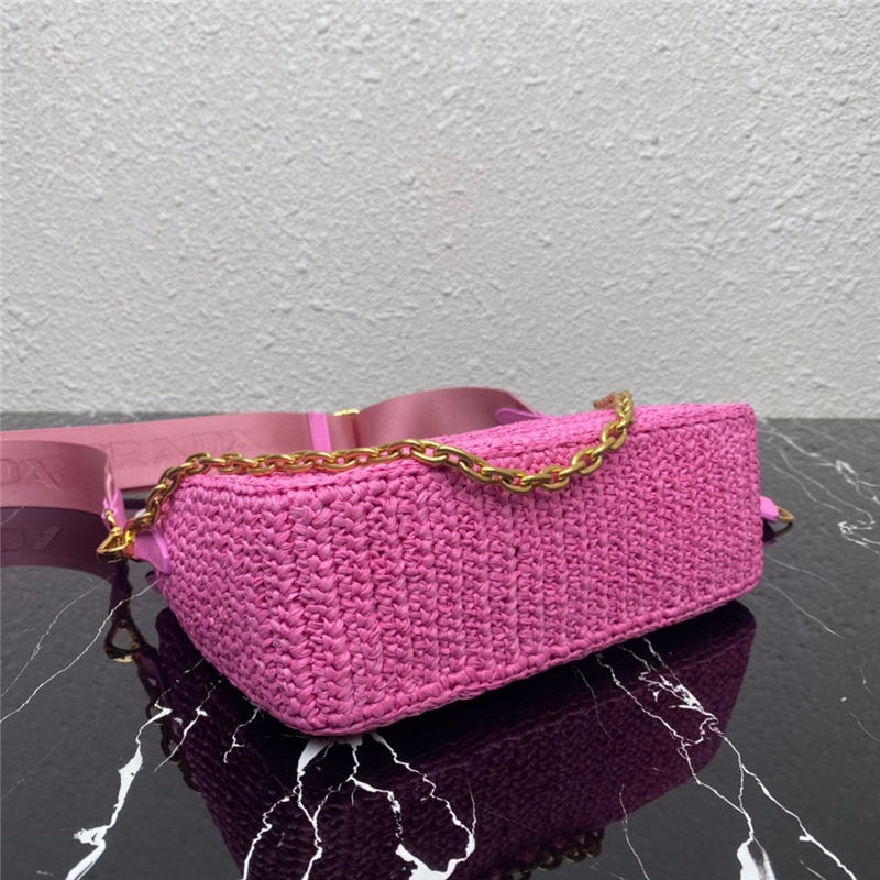 Prada Re-Edition 2005 raffia bag Pink High