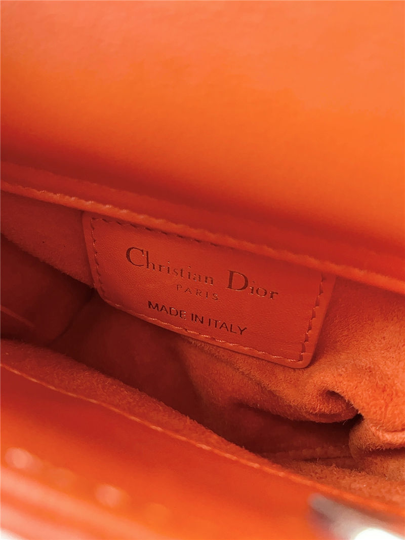 MICRO LADY Dior BAG Cannage Lambskin Orange Top