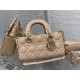 LADY D-JOY BAG SMALL Patent Cannage Calfskin Pink High