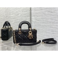 LADY D-JOY BAG MICRO Cannage Lambskin Black High