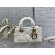 LADY D-JOY BAG MICRO Cannage Lambskin Latte High