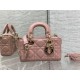 LADY D-JOY BAG MICRO Cannage Lambskin Pink High