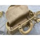 LADY D-JOY BAG MICRO Cannage Lambskin Beige High