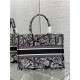 MEDIUM Dior BOOK TOTE Plan de Paris Embroidery Black/White High