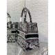 MEDIUM Dior BOOK TOTE Plan de Paris Embroidery Black/White High