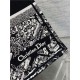 LARGE Dior BOOK TOTE Plan de Paris Embroidery Black/White High