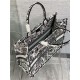 LARGE Dior BOOK TOTE Plan de Paris Embroidery White/Black High