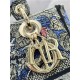 MEDIUM LADY D-LITE BAG Dior Jardin Magique Embroidery Denim High