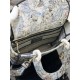 MEDIUM LADY D-LITE BAG Dior Jardin Magique Embroidery Denim High