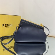 Fendi First Small Leather Bag Navy High