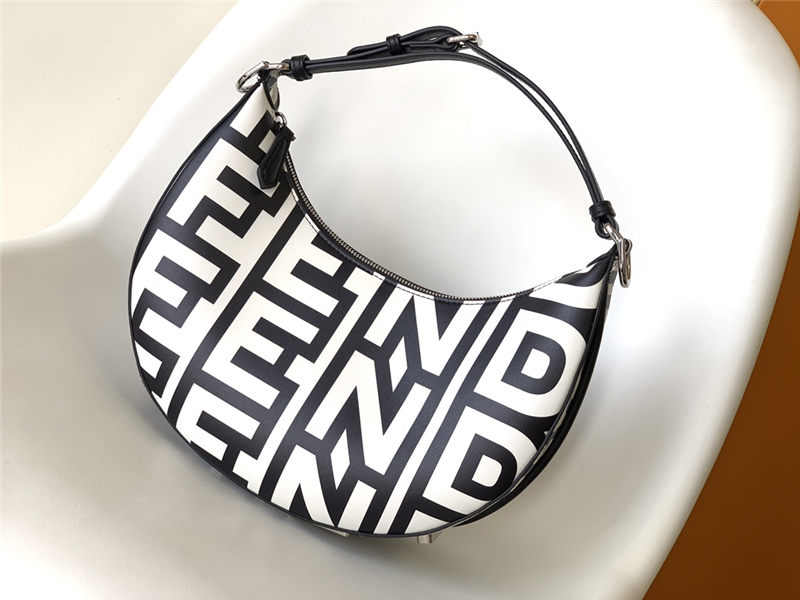 Fendigraphy Small Leather Bag printed Roma High