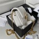 Chanel CLUTCH WITH CHAIN Shiny Lambskin & Gold-Tone Metal AP3854 White A