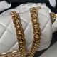 Chanel CLUTCH WITH CHAIN Shiny Lambskin & Gold-Tone Metal AP3854 White A