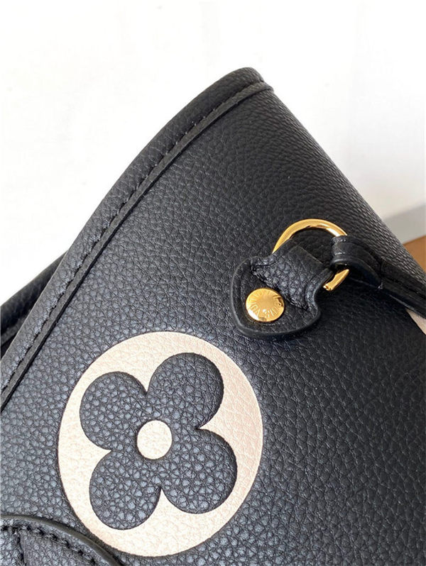 Louis Vuitton NEVERFULL MM Monogram Empreinte Black/Beige M58907 High