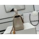 MINI FLAP BAG WITH TOP HANDLE AS2431 Lambskin & Gold-Tone Metal Beige & Camel A