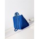 LARGE SHOPPING BAG Cotton, Calfskin & Silver-Tone Metal A66941 Blue High