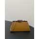 Peekaboo Cut Medium leather bag Brown High