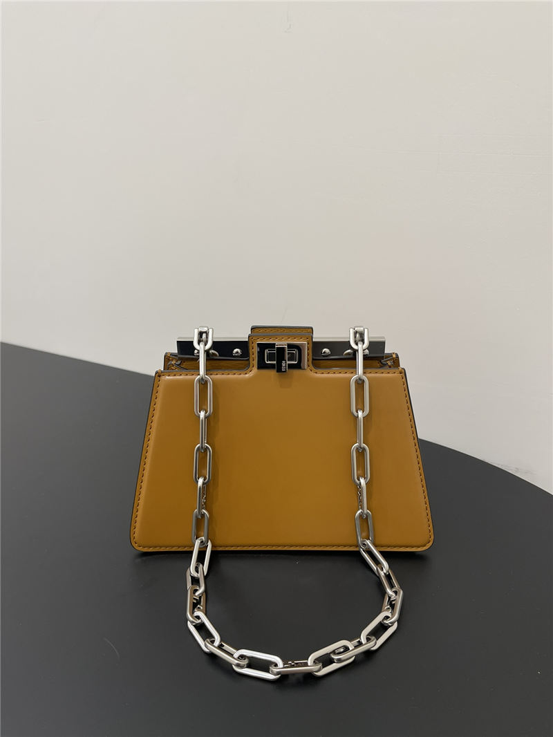 Peekaboo Cut Petite leather bag Brown High