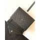 ENVELOPE LARGE BAG IN MIX MATELASSÉ GRAIN DE POUDRE EMBOSSED LEATHER Black-Black High