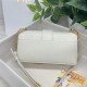 30 MONTAIGNE EAST-WEST BAG WITH CHAIN Calfskin White High